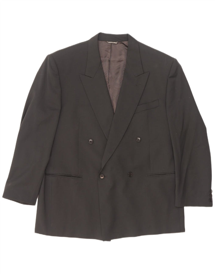 Jaqueta blazer masculina com peito duplo Ing Loro Piona & Co. IT 58 4XL preta
