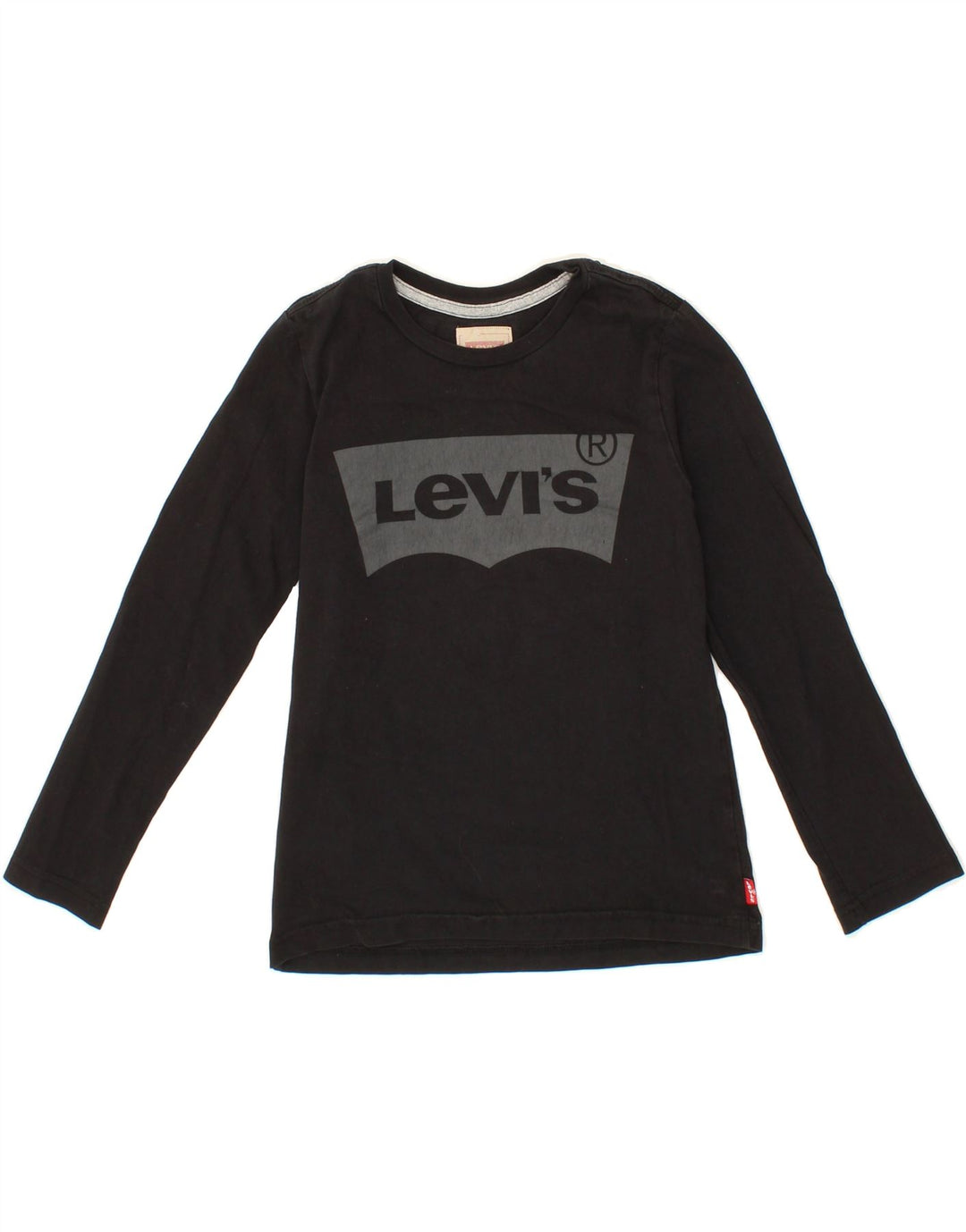 LEVI'S Boys Graphic Top Long Sleeve 9-10 Years Black Vintage Levi's and Second-Hand Levi's from Messina Hembry 