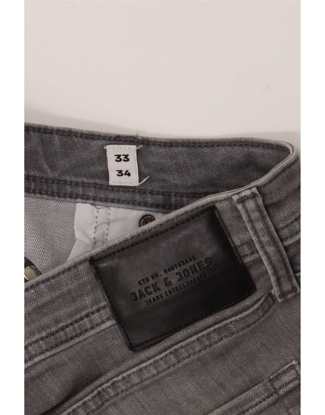 Jack & Jones Masculino GLENN Slim Jeans W33 L34 Cinza