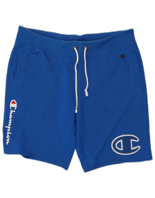 Shorts esportivos gráficos masculinos Champion grande algodão azul