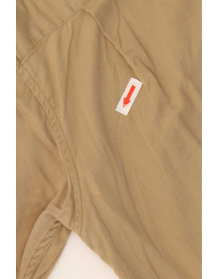 Camisa masculina Guess manga curta pequena algodão bege
