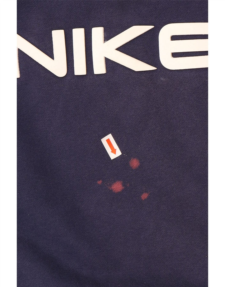 Moletom gráfico masculino Nike Jumper grande algodão colorblock azul marinho
