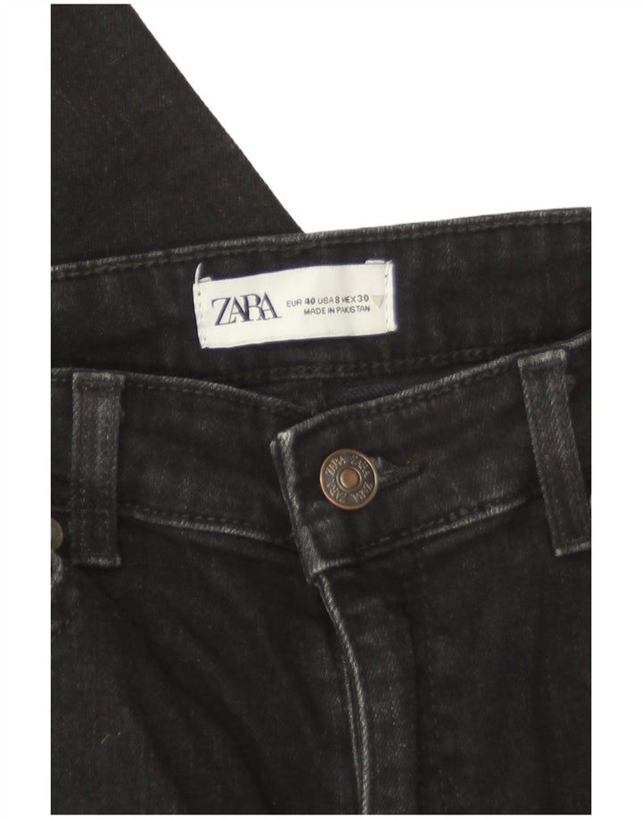 Zara Jeans Slim Feminino EU 40 Médio W30 L28 Algodão Preto