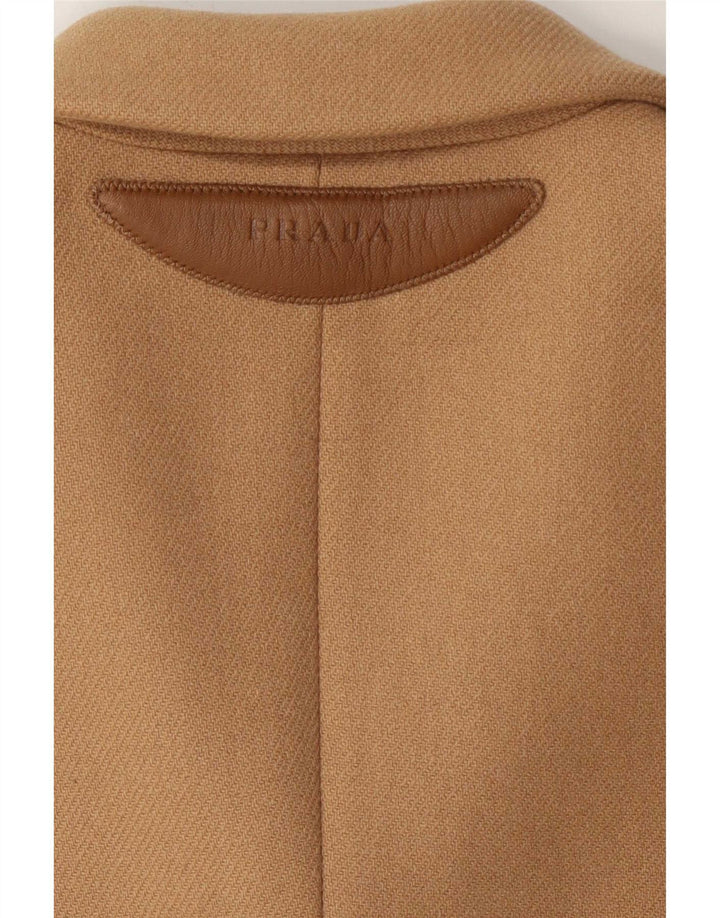 Jaqueta Blazer Prada Feminina com 3 Botões IT 38 XS Bege Lã Clássica