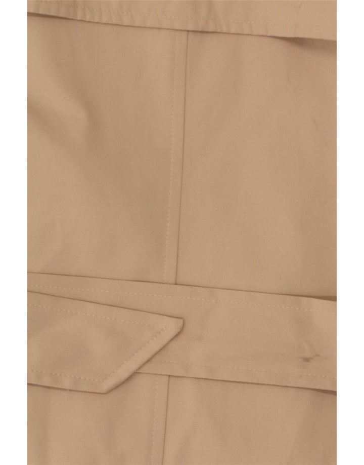 Casaco impermeável feminino Marks & Spencer com peito duplo Reino Unido 10 pequeno bege