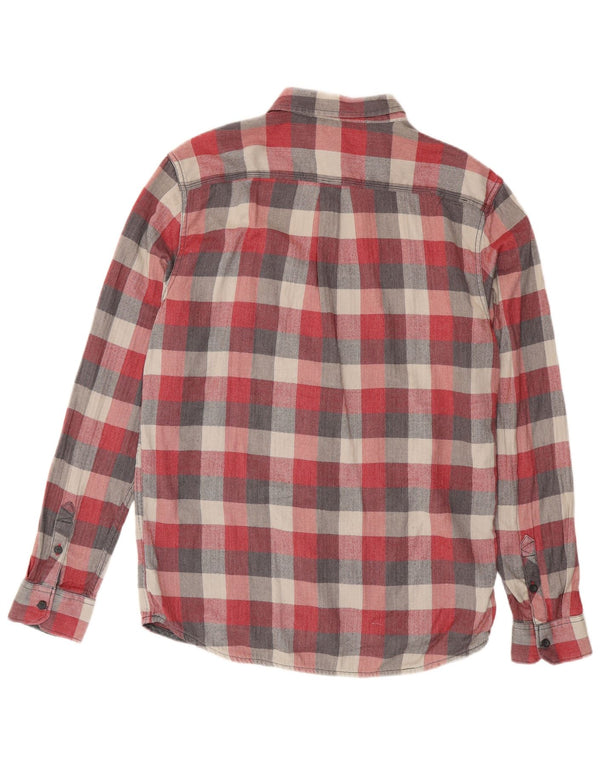 Camisa masculina de flanela Vans grande algodão xadrez vermelho