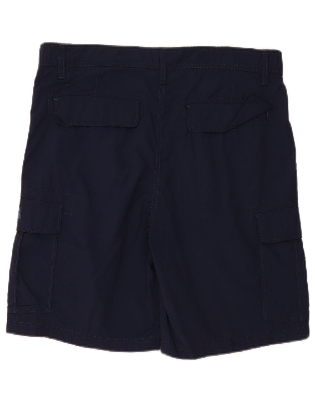 IZOD Mens Salt Water Cargo Shorts W32 Poliamida Azul Marinho Médio