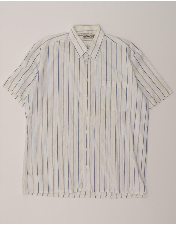 Camisa masculina de manga curta ANGELO LITRICO tamanho 41 listrado branco médio