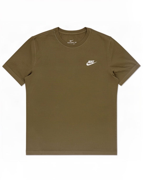 Camiseta masculina Nike Top médio cáqui algodão