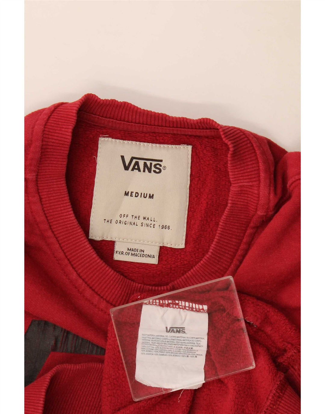 Vans Mens Graphic Moletom Jumper Médio Marrom Algodão