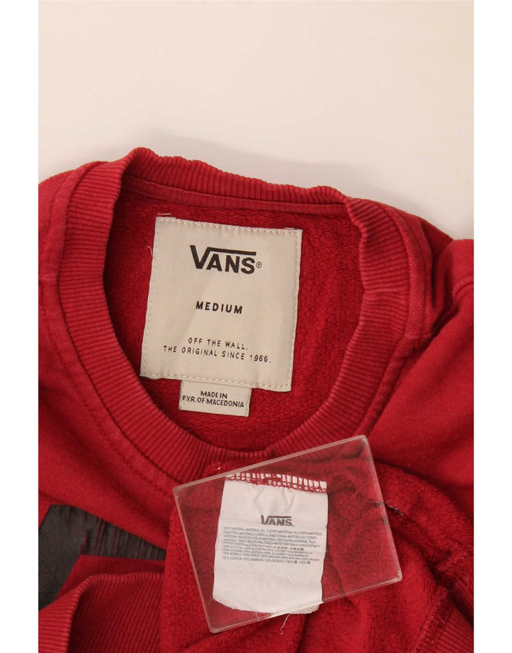 Vans Mens Graphic Moletom Jumper Médio Marrom Algodão