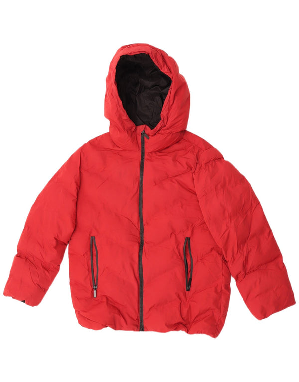 Casaco acolchoado com capuz Zara Boys 11-12 anos vermelho