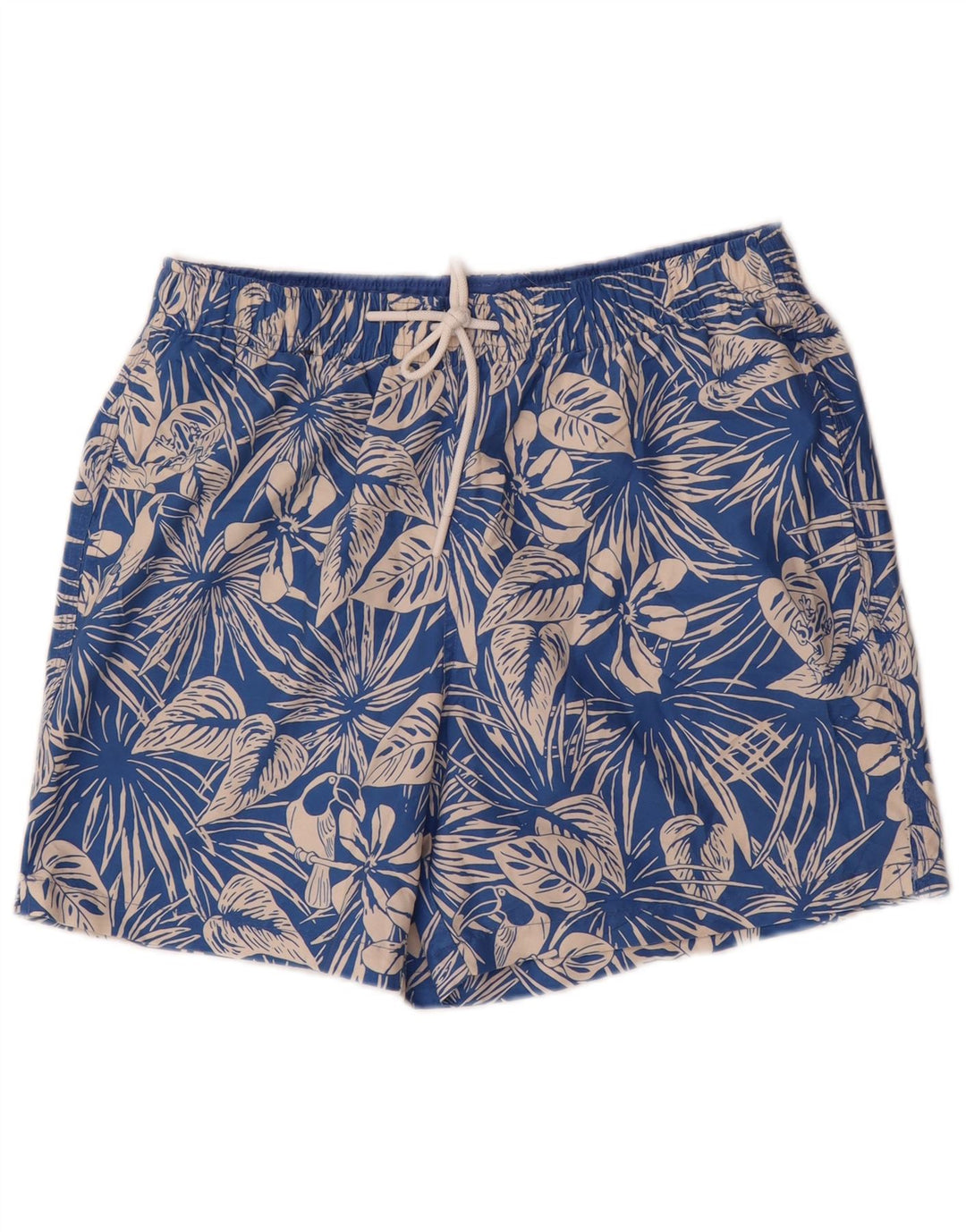 Shorts de natação masculino Marks & Spencer médio azul floral poliéster