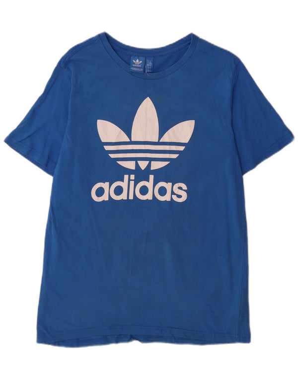 Adidas Camiseta Masculina Graphic Top Grande Algodão Azul