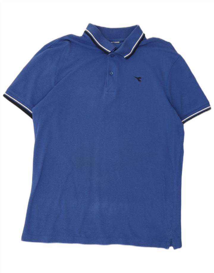 Camisa polo masculina Diadora azul médio