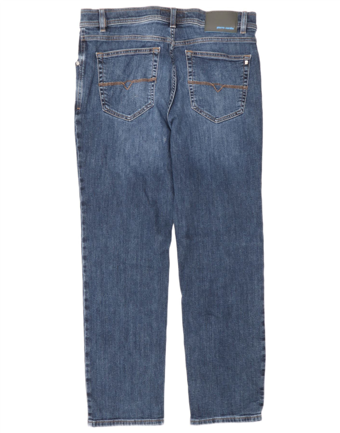 Pierre Cardin Mens Straight Jeans W34 L30 Azul Algodão