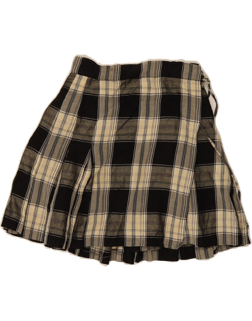 SPORTMAX Womens Wrap Skirt UK 12 Medium W26 Black Check Vintage Sportmax and Second-Hand Sportmax from Messina Hembry 