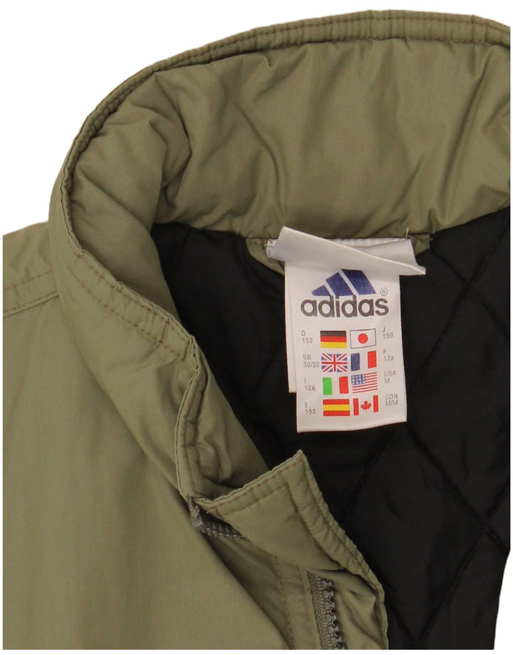 Casaco acolchoado gráfico Adidas Boys 11-12 anos cáqui poliamida