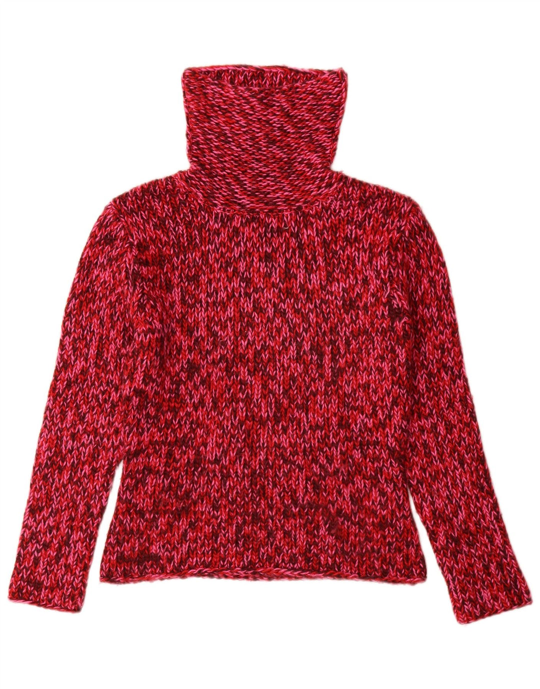 Suéter feminino Raspberry Collection com gola redonda Reino Unido 12 médio vermelho