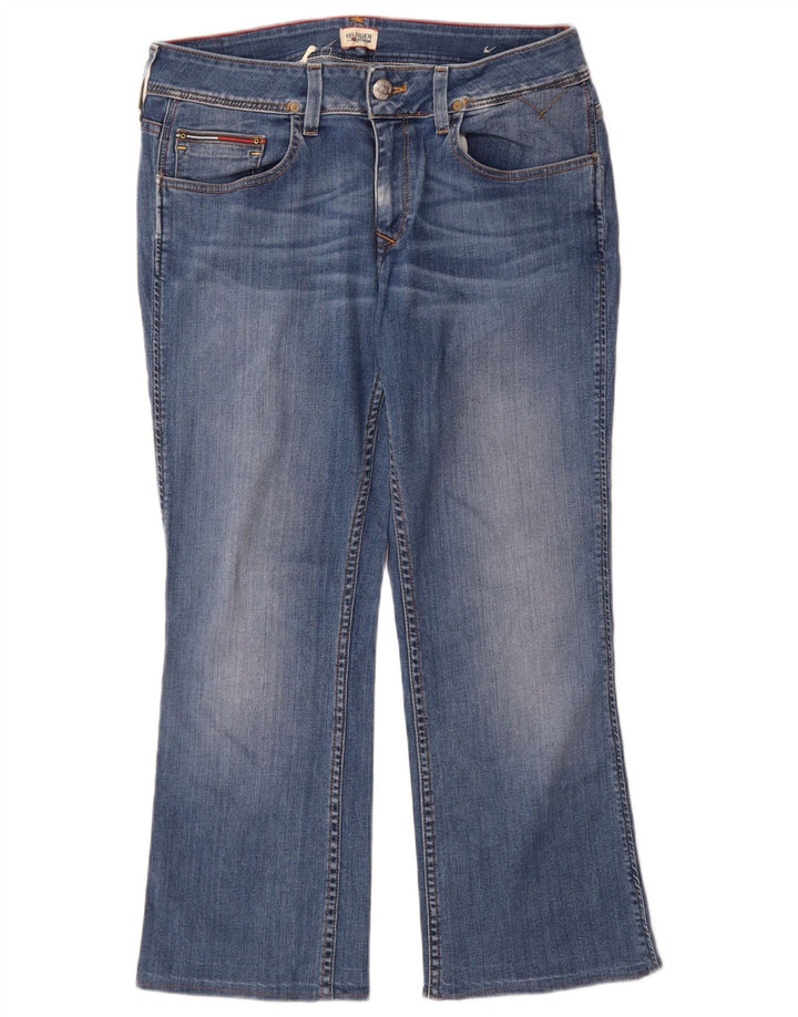 Jeans retos femininos Tommy Hilfiger W33 L26 algodão azul