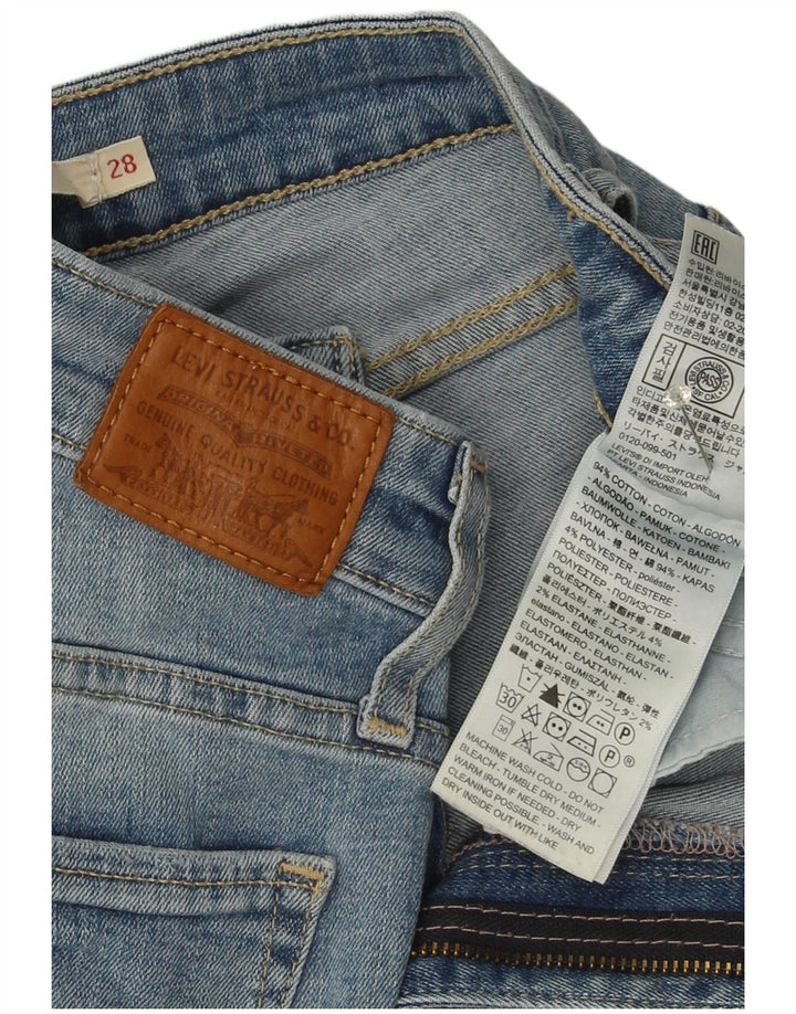 Calça jeans feminina Levi's 712 Slim W28 L30 azul algodão