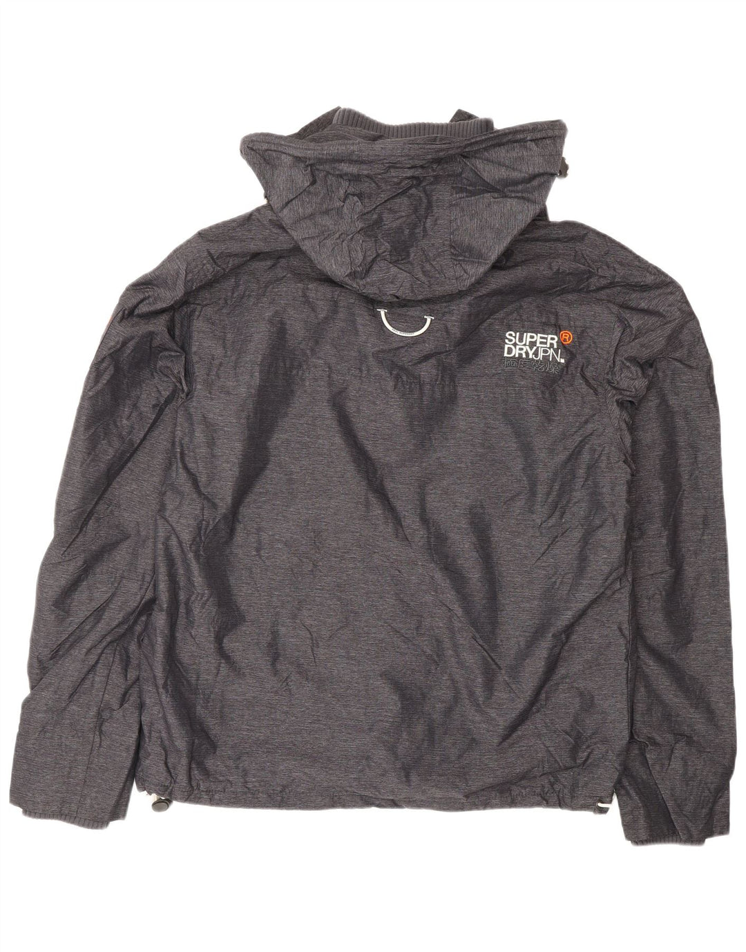 Jaqueta corta-vento masculina SUPERDRY Windhiker com capuz UK 42 XL cinza nylon