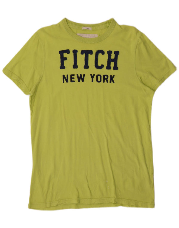 Camiseta masculina Abercrombie & Fitch Muscle Graphic Top grande de algodão verde