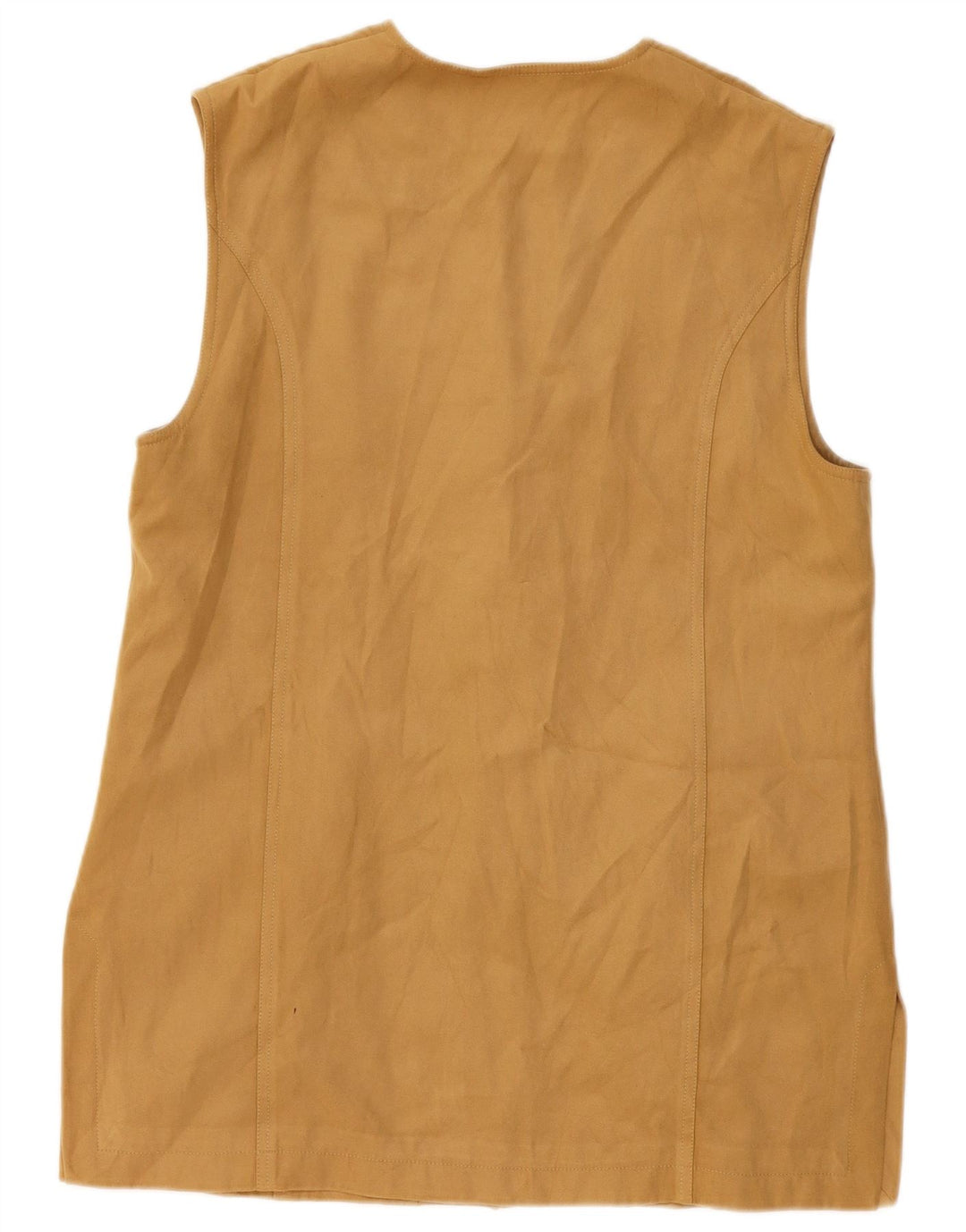 Colete feminino VINTAGE de camurça UK 18 XL bege