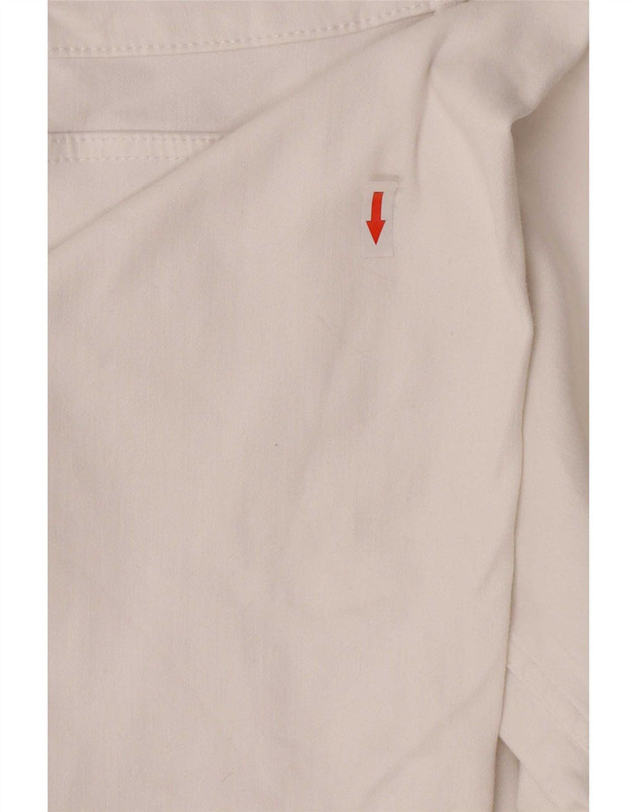 Calça jeans feminina Marks & Spencer UK 12 médio W28 L23 algodão branco