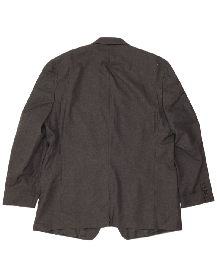 Jaqueta blazer masculina Chaps com 2 botões UK 48 4XL poliéster cinza