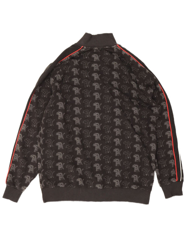Puma Mens Graphic Tracksuit Top Jaqueta Grande Algodão Preto