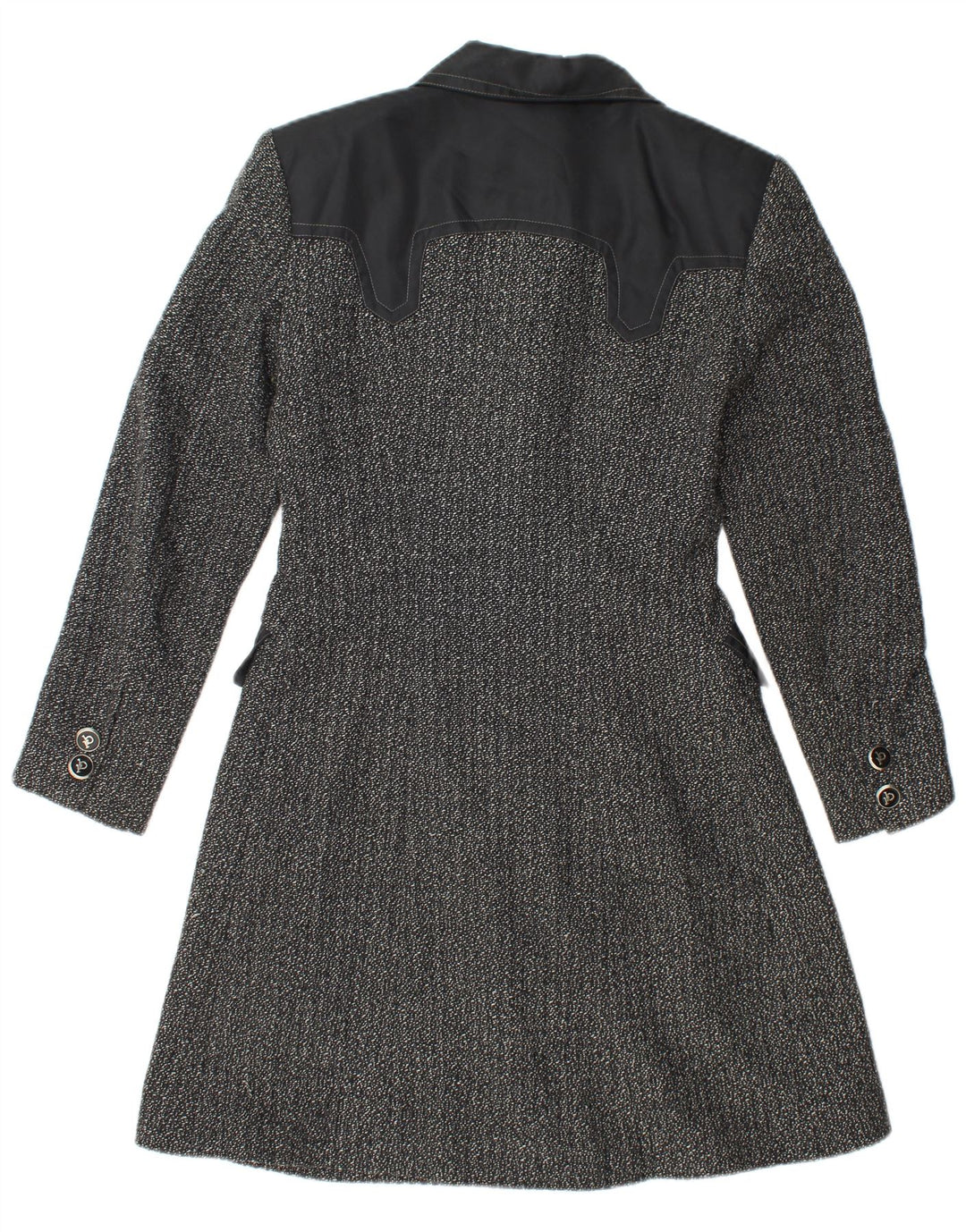 Sobretudo feminino ROCCOBAROCCO IT 42 lã manchada preta média