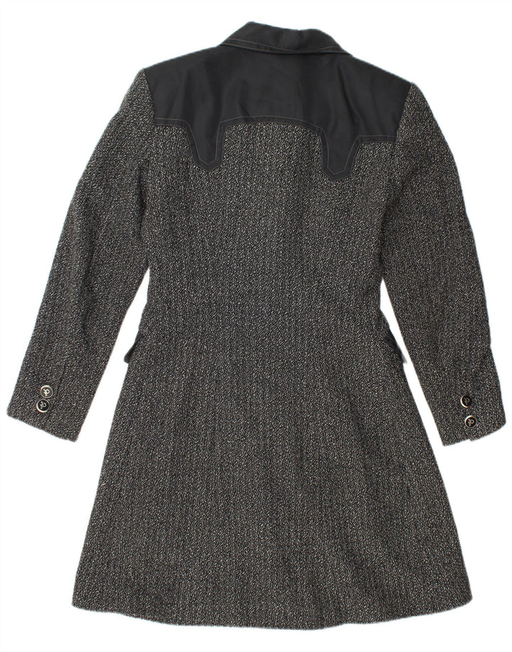 Sobretudo feminino ROCCOBAROCCO IT 42 lã manchada preta média