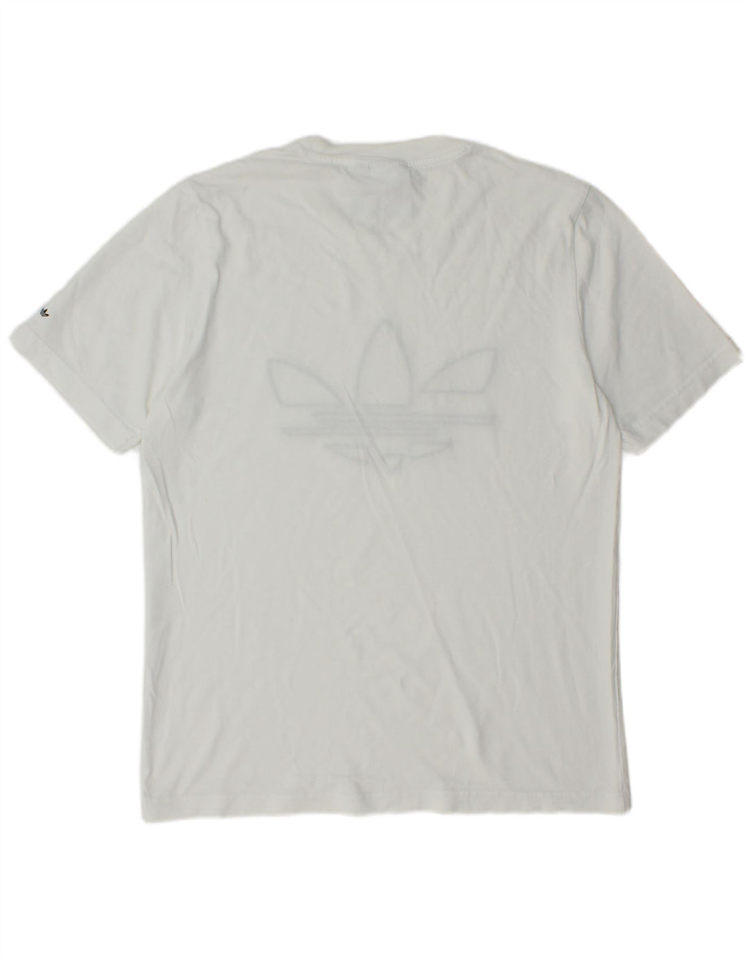 ADIDAS Mens Graphic T-Shirt Top Pequeno Branco