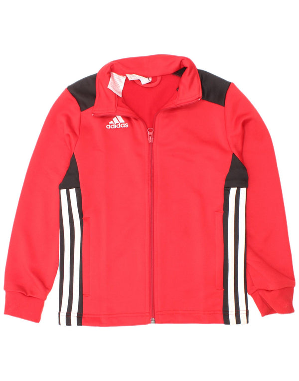 Jaqueta Adidas Meninos Treino Top 7-8 Anos Vermelho Colorblock Poliéster
