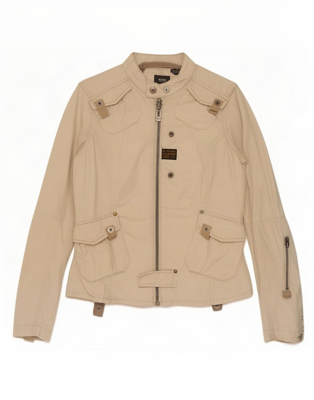 Jaqueta utilitária feminina G-Star UK 6 XS algodão bege