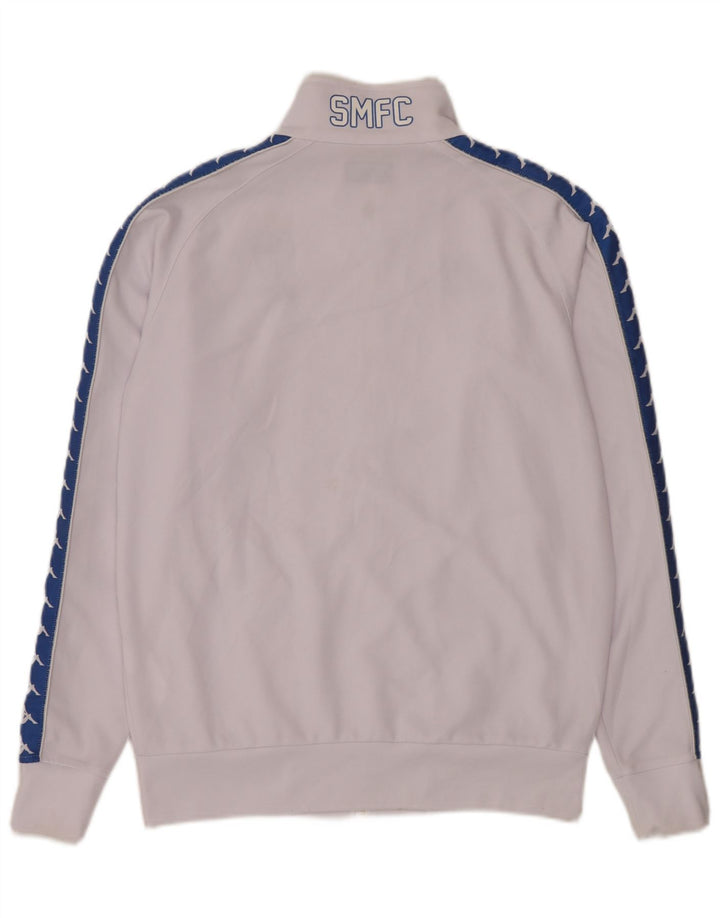 Kappa Mens Graphic Tracksuit Top Jaqueta Médio Branco Colourblock Poliéster