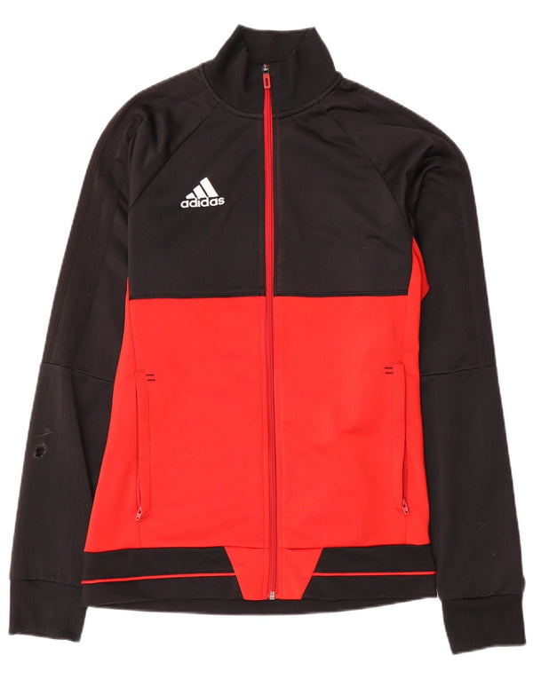 Adidas Mens Treino Top Jacket Pequeno Preto Colorblock Poliéster