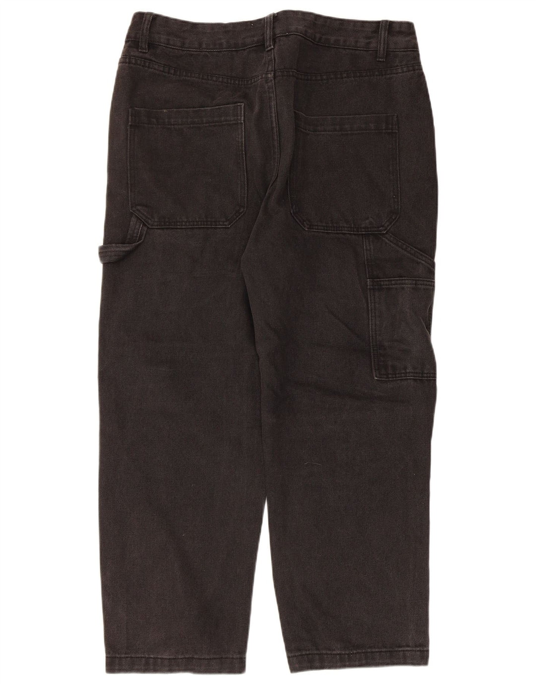 Scout Mens Cargo Straight Jeans W34 L26 Algodão Preto