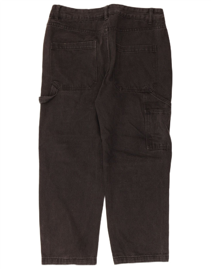 Scout Mens Cargo Straight Jeans W34 L26 Algodão Preto