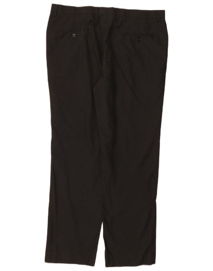 Calça masculina TOMMY HILFIGER de terno reto W40 L31 poliéster preto