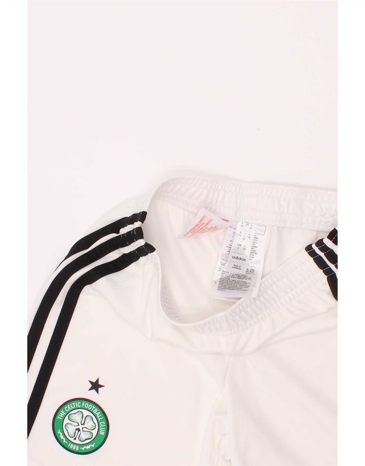 Shorts esportivos Adidas Boys Boston Celtics 5-6 anos branco poliéster