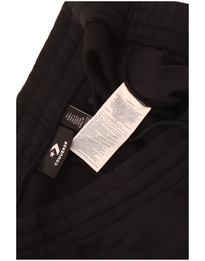 Calça de treino masculina Converse Joggers grande algodão preto