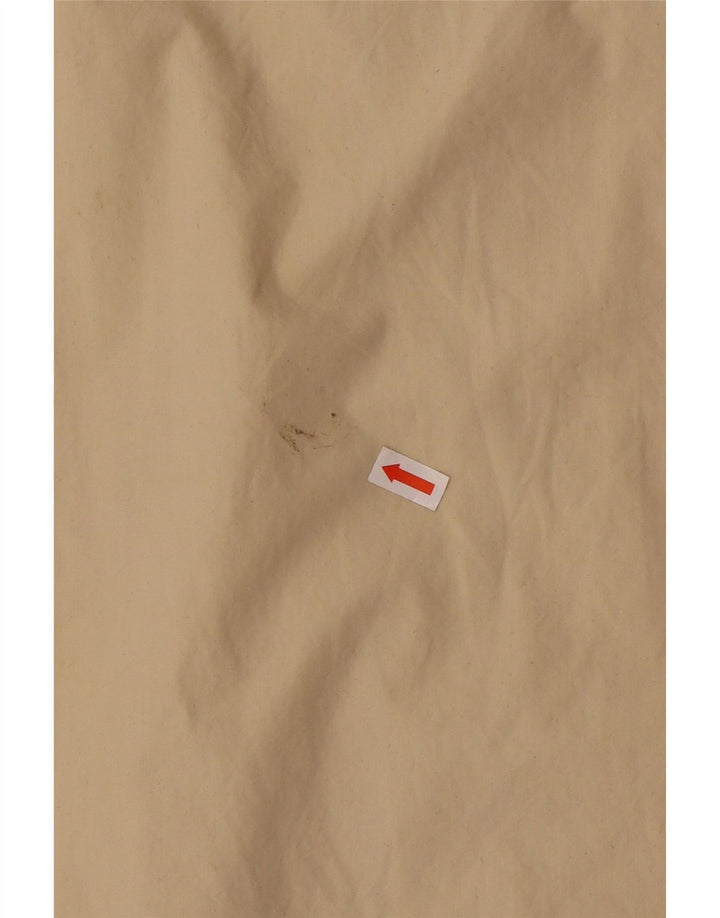 Camisa masculina de manga curta Hugo Boss algodão bege médio