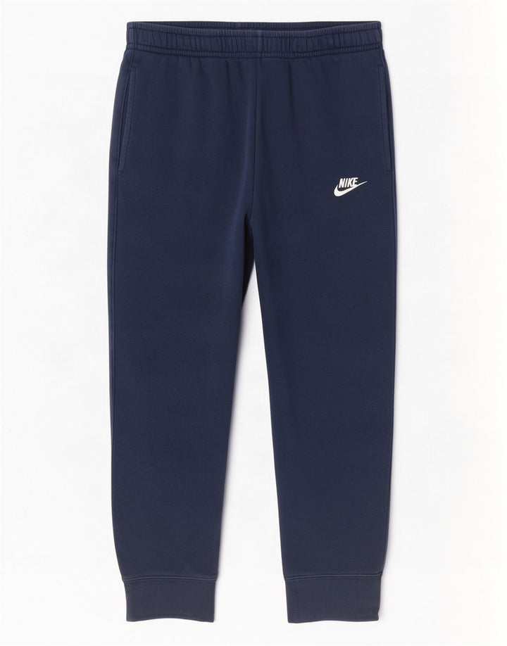 Calça de treino masculina Nike joggers grande algodão azul marinho