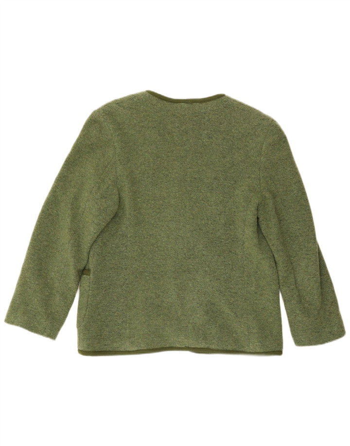 Jaqueta Blazer Feminina Vintage com 3 Botões Reino Unido 12 Verde Médio