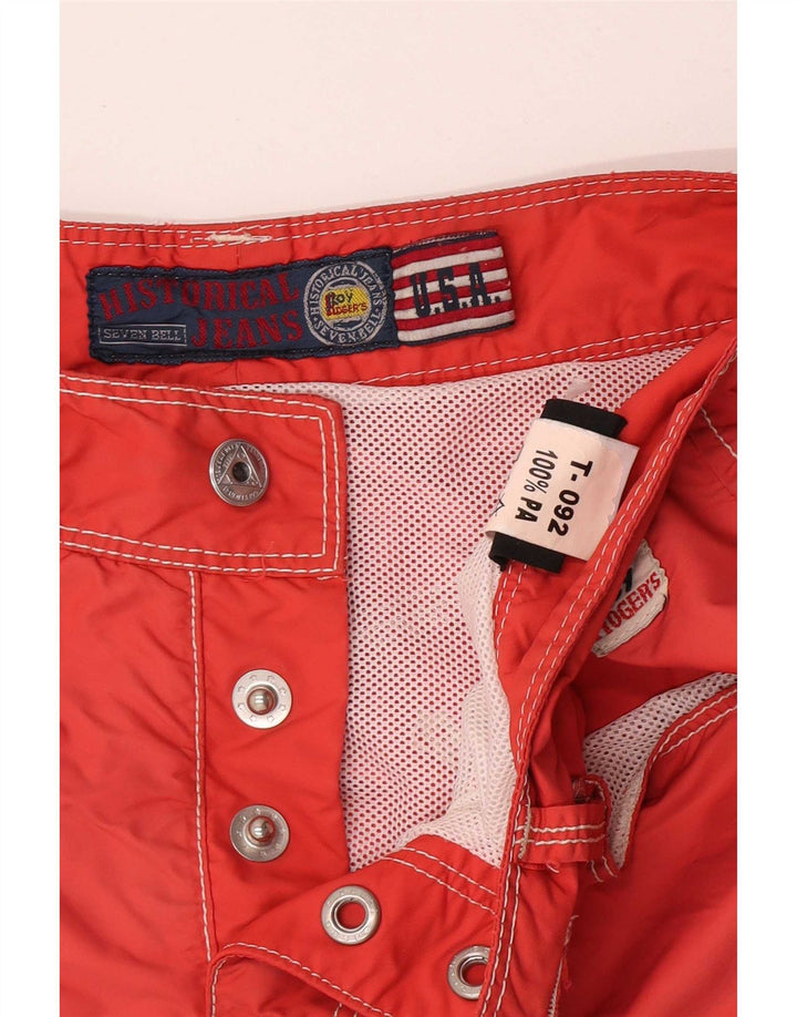 Shorts de natação feminino Roy Rogers W29 pequeno poliamida vermelha