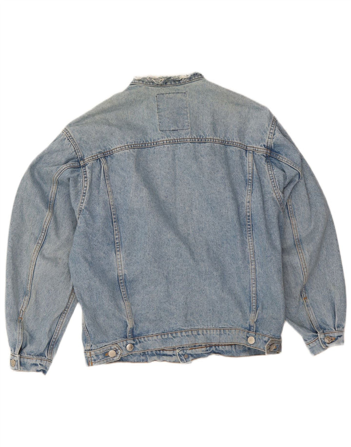Jaqueta jeans masculina vintage UK 36 pequena azul