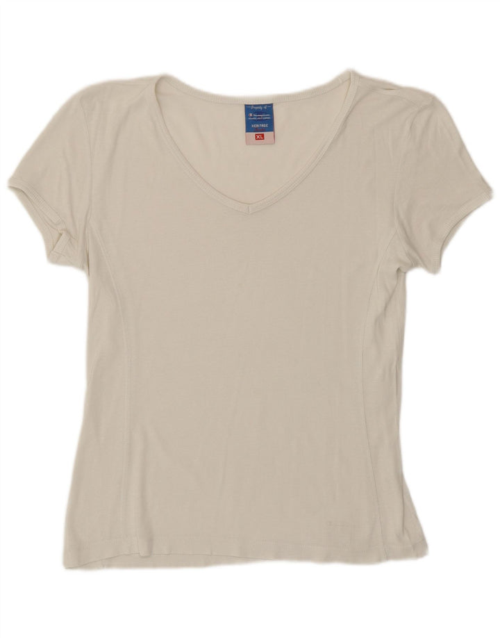 Camiseta feminina Champion Heritage Classics UK 18 XL branca