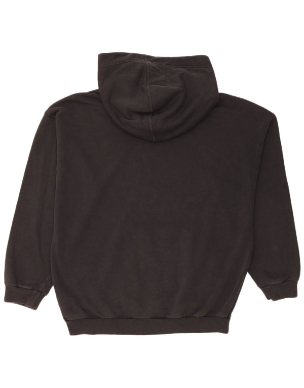 Adidas feminino gráfico oversized moletom com capuz Reino Unido 14 médio algodão preto